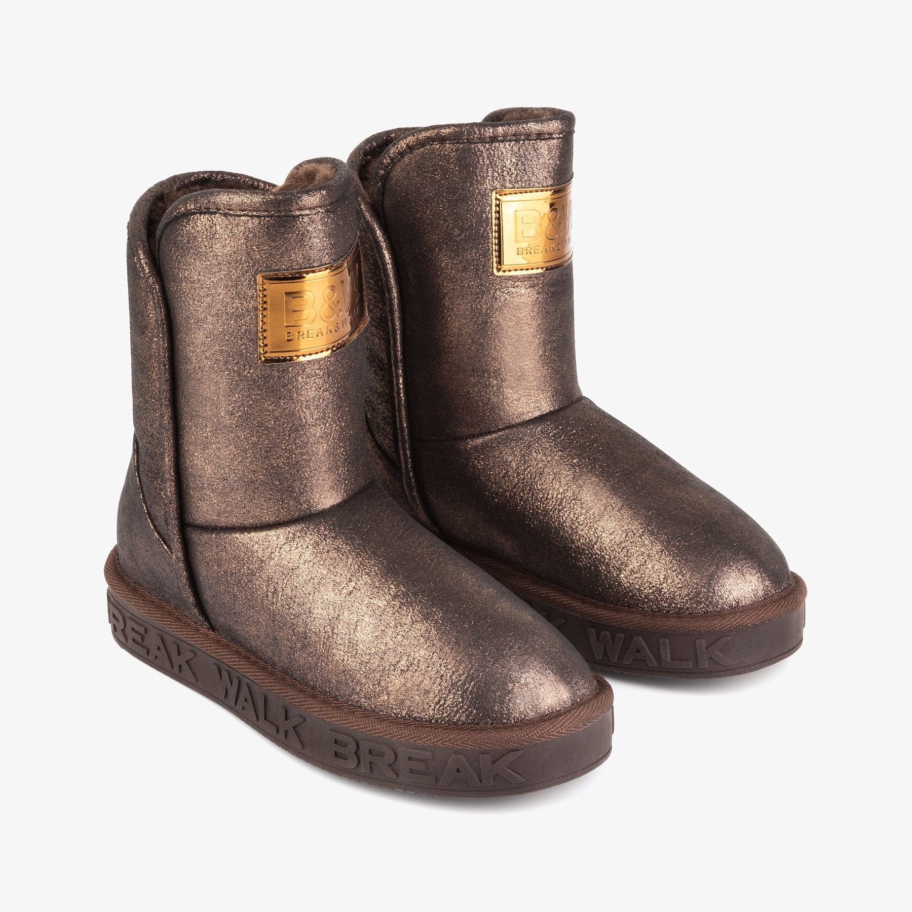 CONGUITOS Shoes Mum's Bronze Metallized Australian Boots