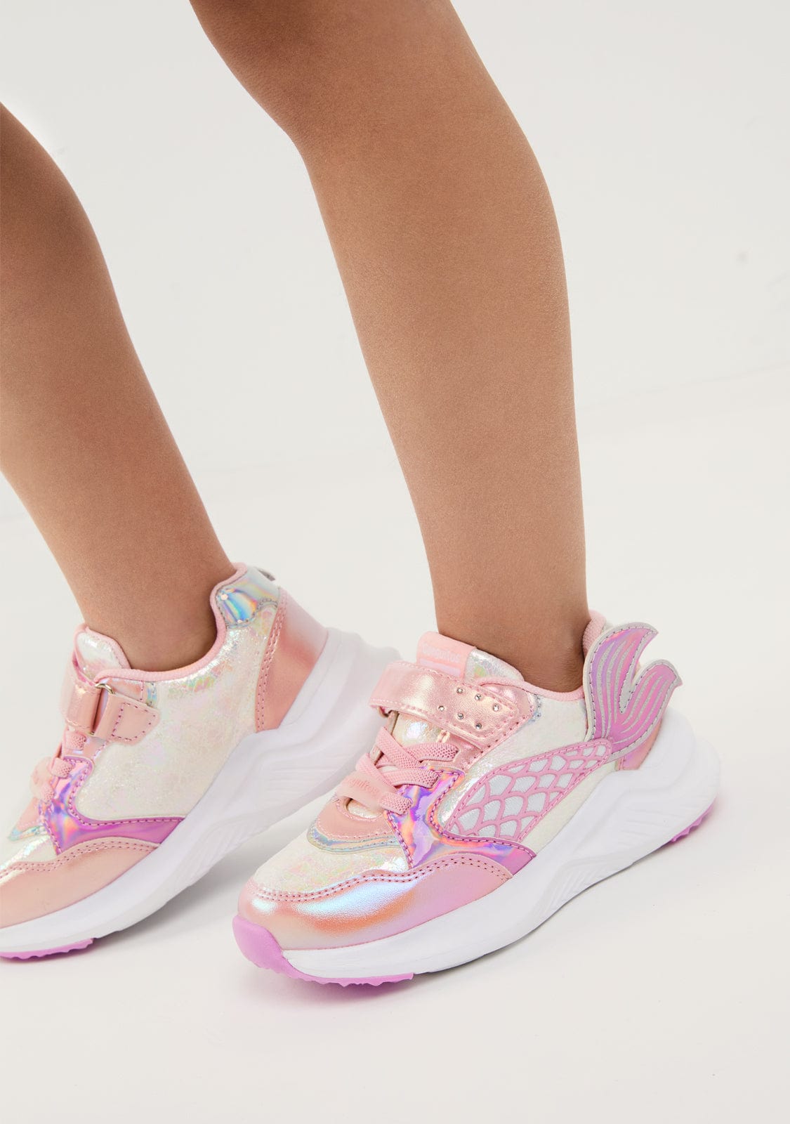 CONGUITOS Shoes Pink Mermaid Elastic With Light Sneakers