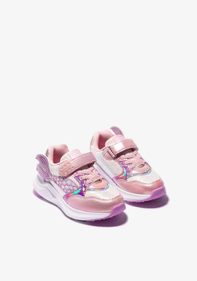 CONGUITOS Shoes Pink Mermaid Elastic With Light Sneakers