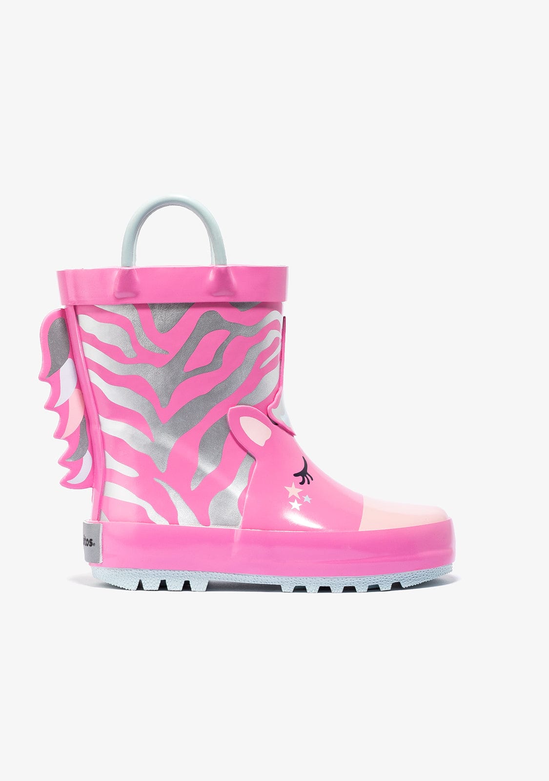CONGUITOS Shoes Pink Unicorn Rain Boots Rubber
