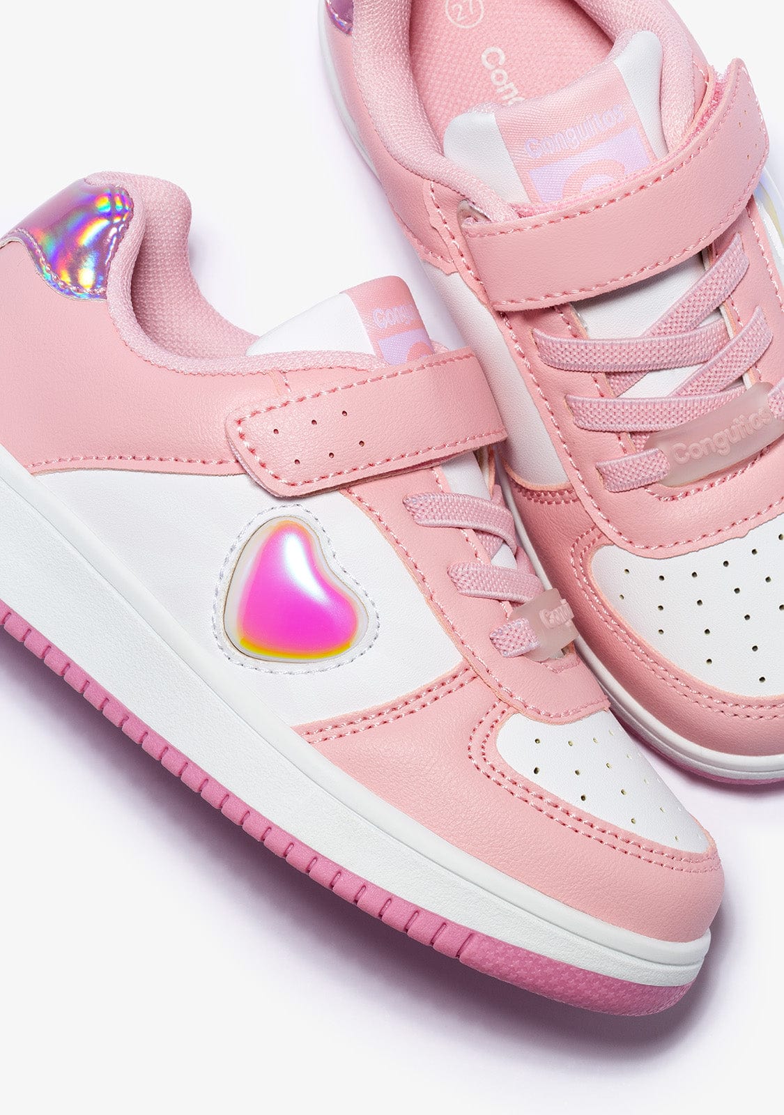 Conguitos SHOES Pink With Lights Colour Changing Heart Sneakers