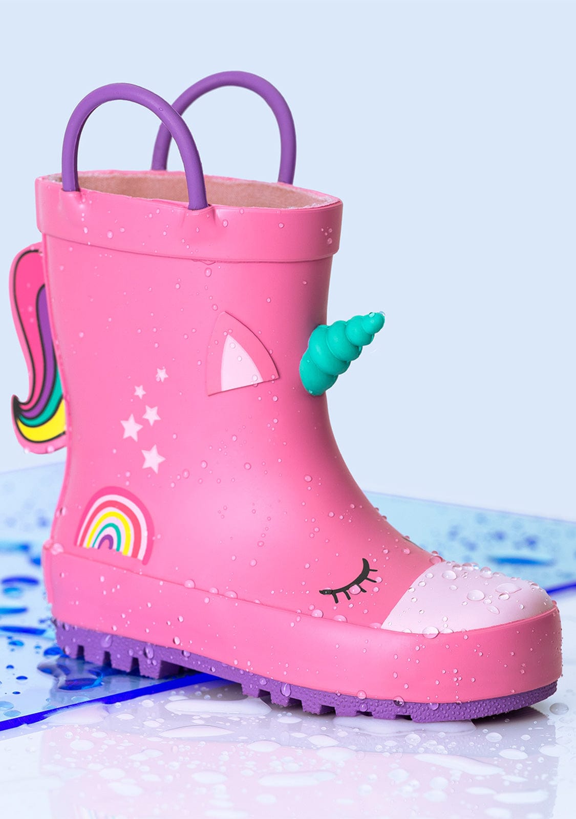 Bota Agua Niña Botas De Agua Beck Unicornio Para Niña Rosa