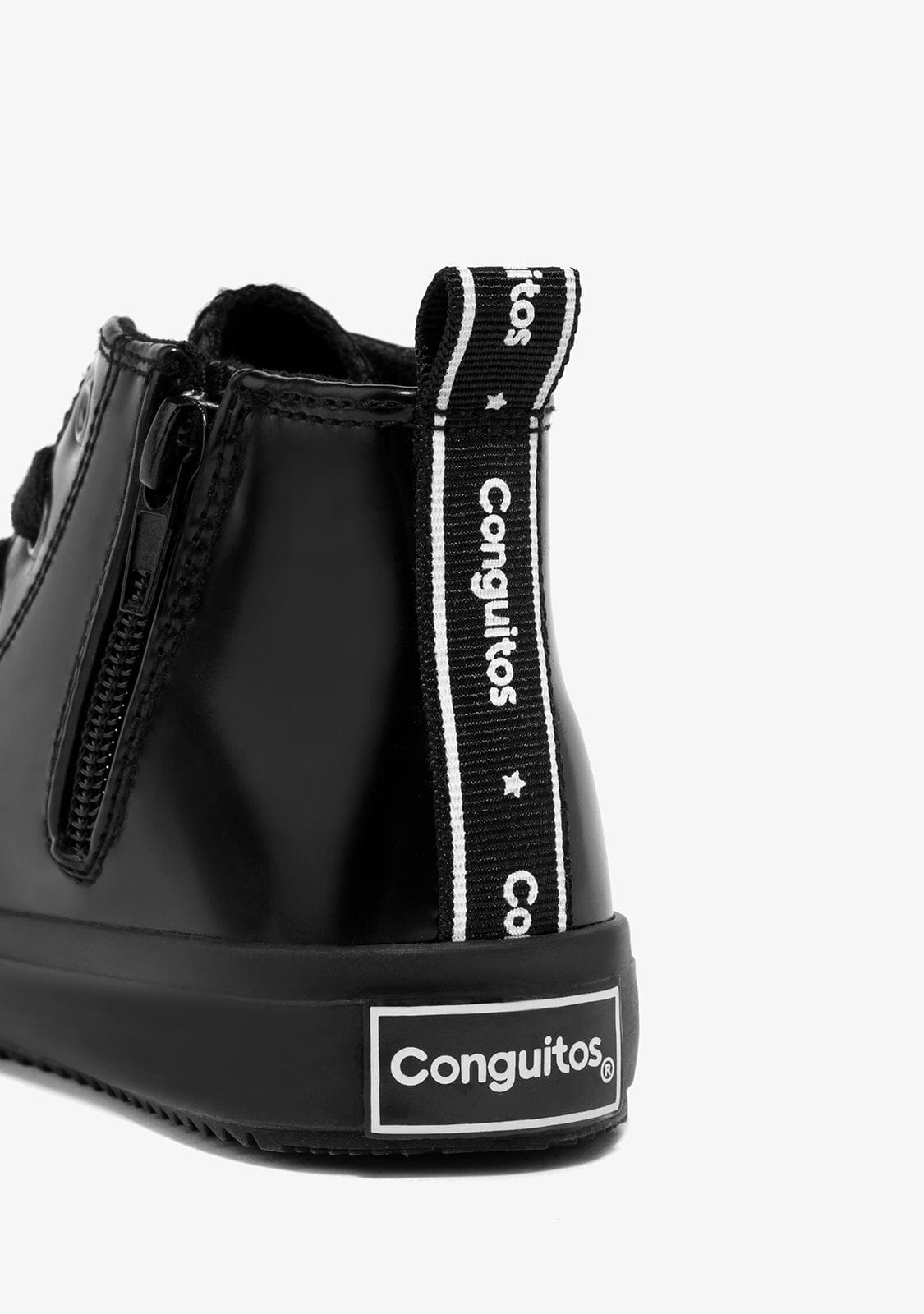 CONGUITOS Shoes Unisex Black Antic Star Hi-Top Sneakers