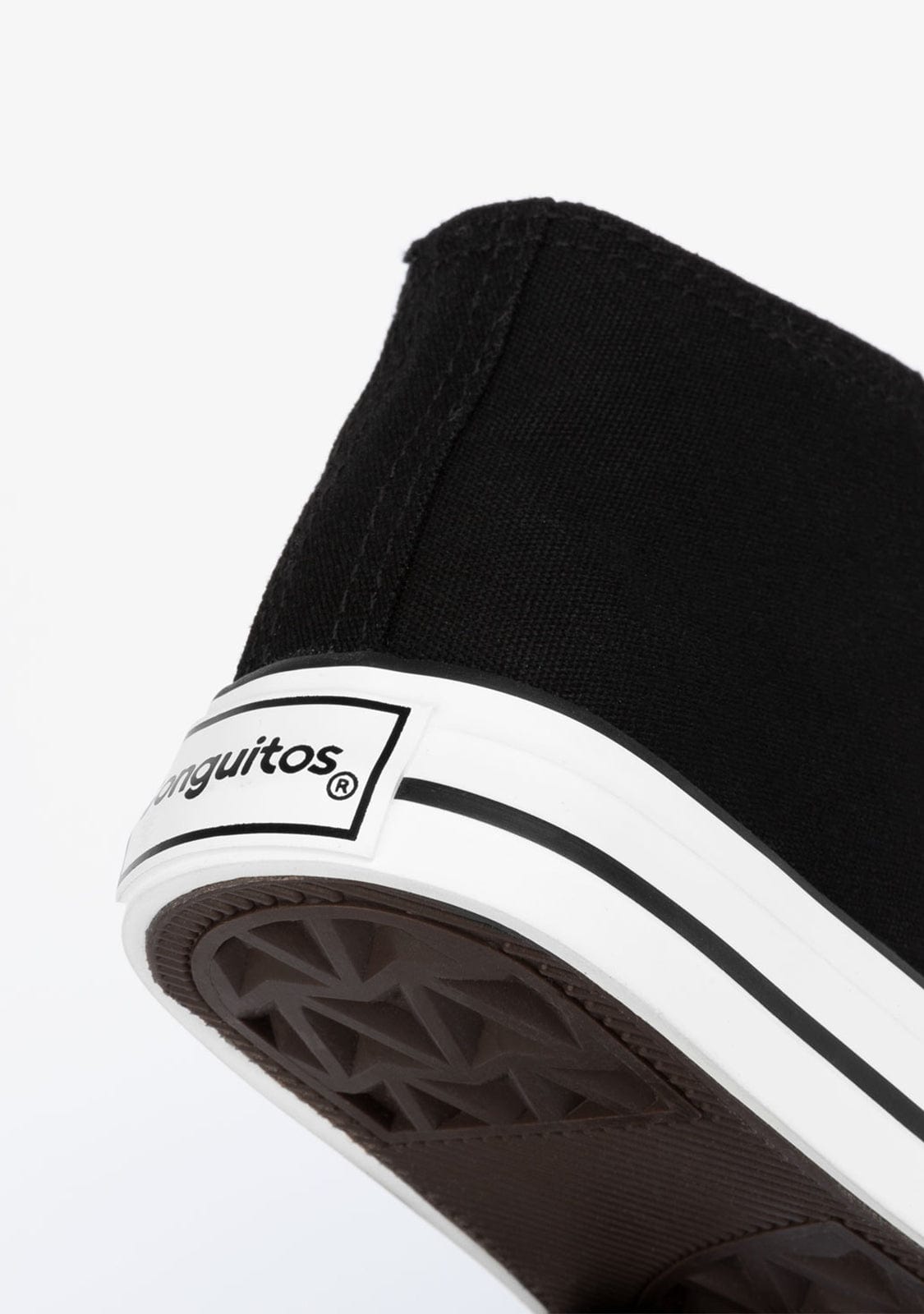 CONGUITOS Shoes Unisex Black Basic Hi-Top Sneakers Canvas