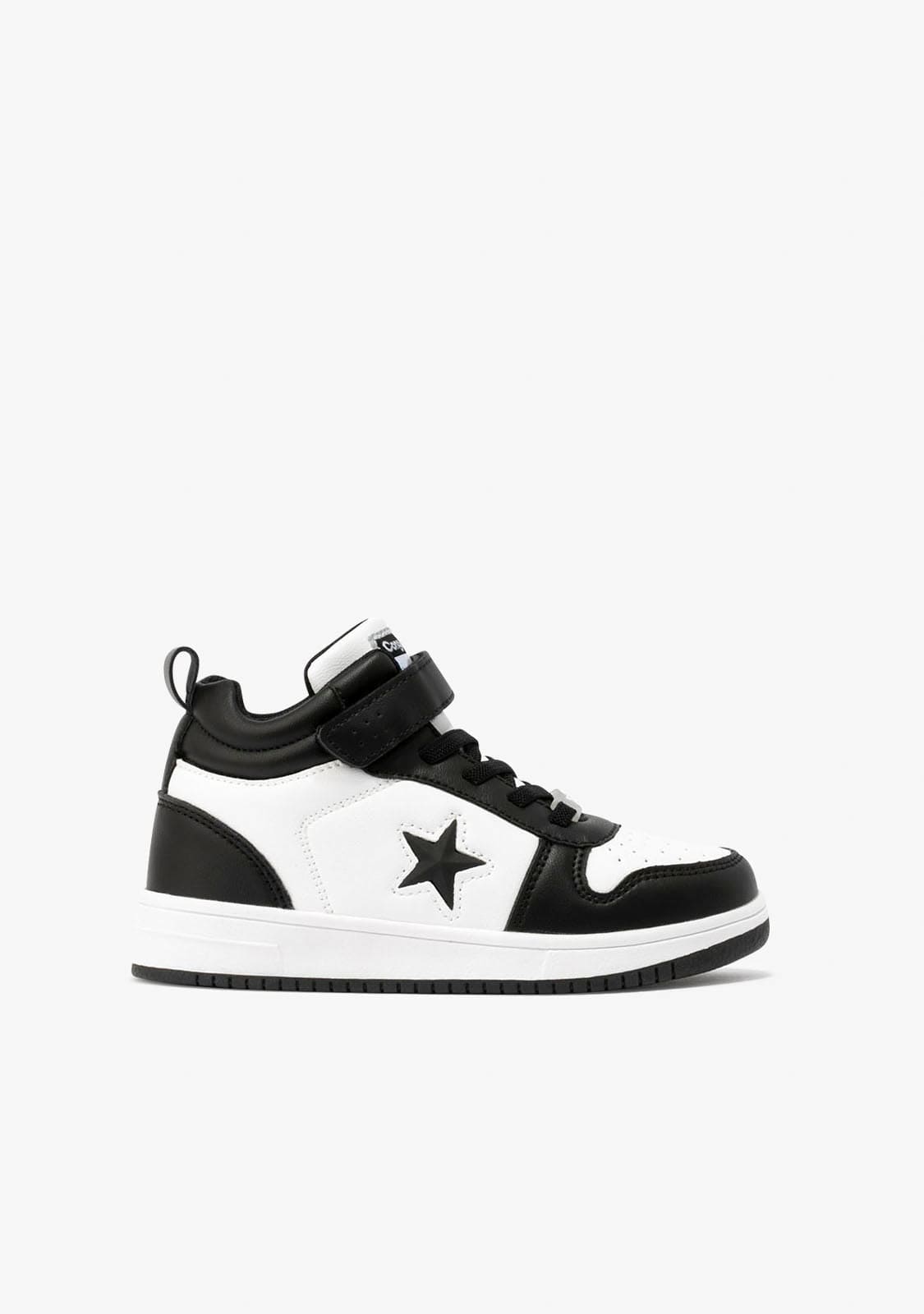 CONGUITOS Shoes Unisex Black White With Lights Hi-Top Sneakers Napa