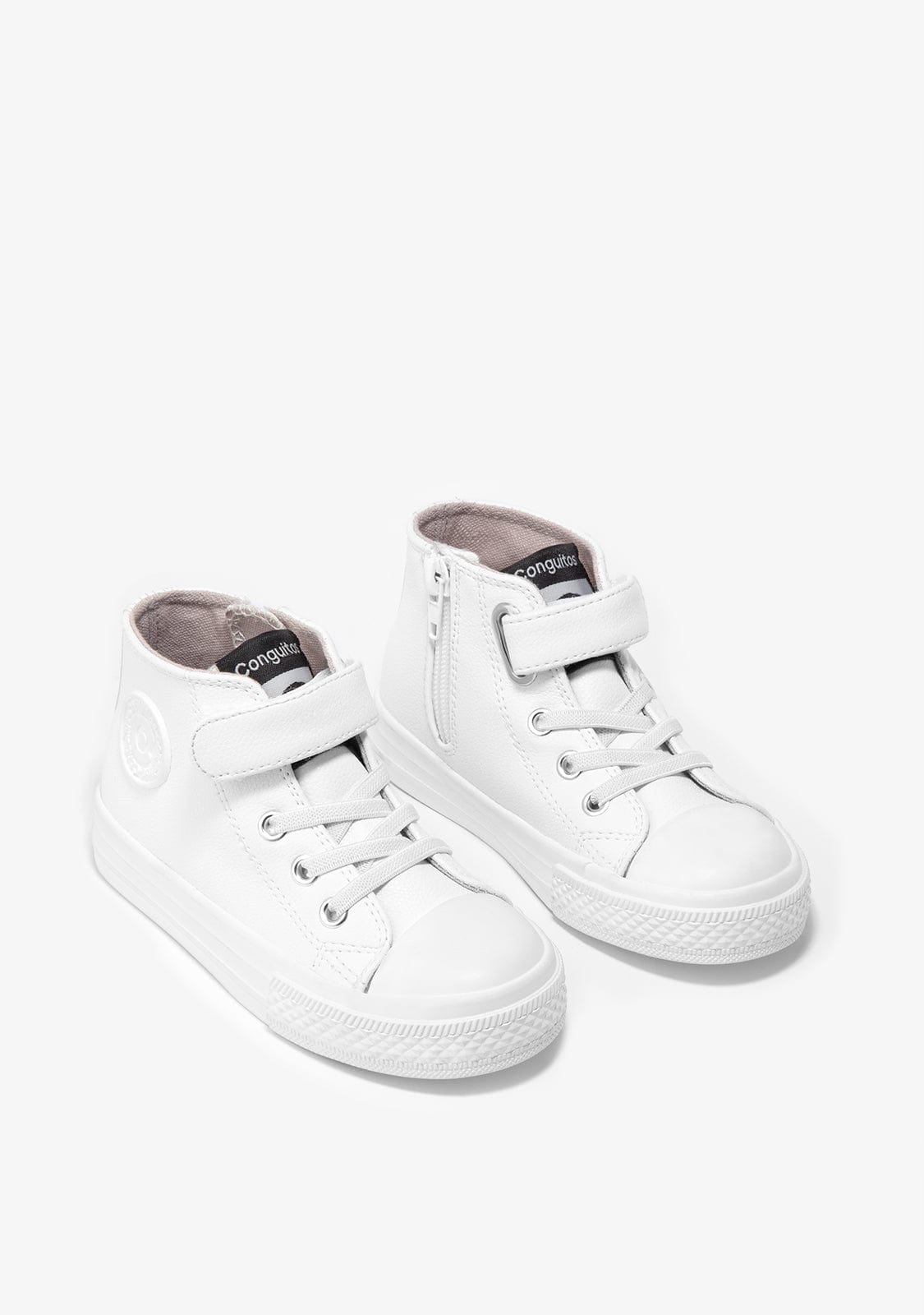 CONGUITOS Shoes Unisex Color Block White High-Top Sneakers