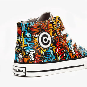 CONGUITOS Shoes Unisex Graffiti Napa Hi-Top Sneakers