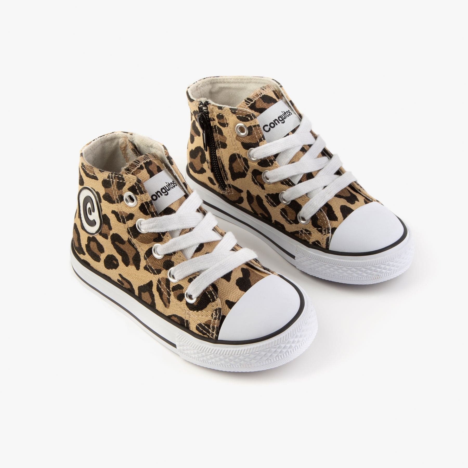 CONGUITOS Shoes Unisex Leopard Canvas Boots