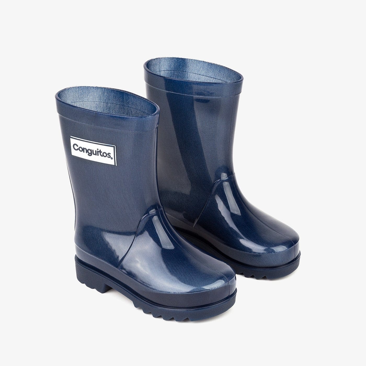 CONGUITOS Shoes Unisex Navy Rain Boots with Lights