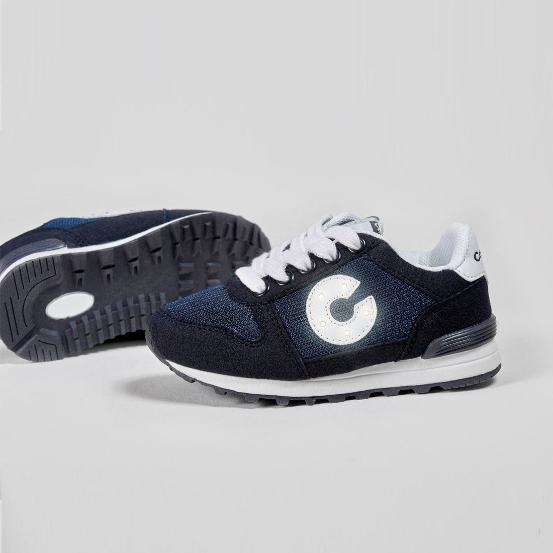 CONGUITOS Shoes Unisex Navy Sneakers with Lights