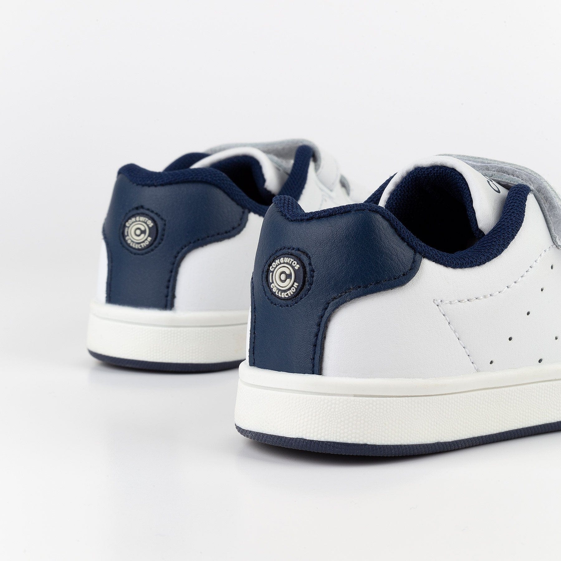 CONGUITOS Shoes Unisex Navy Washable Leather Trainers