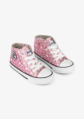 CONGUITOS Shoes Unisex Pink Glows in the Dark Hi-Top Sneakers