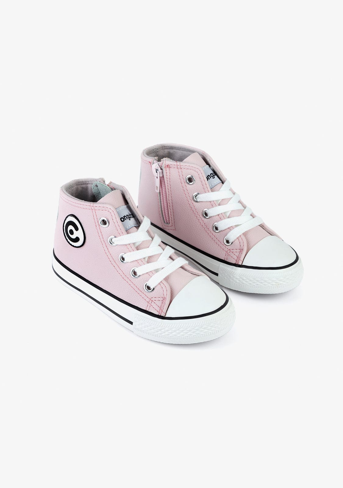 CONGUITOS Shoes Unisex Pink Hi-Top Sneakers Napa