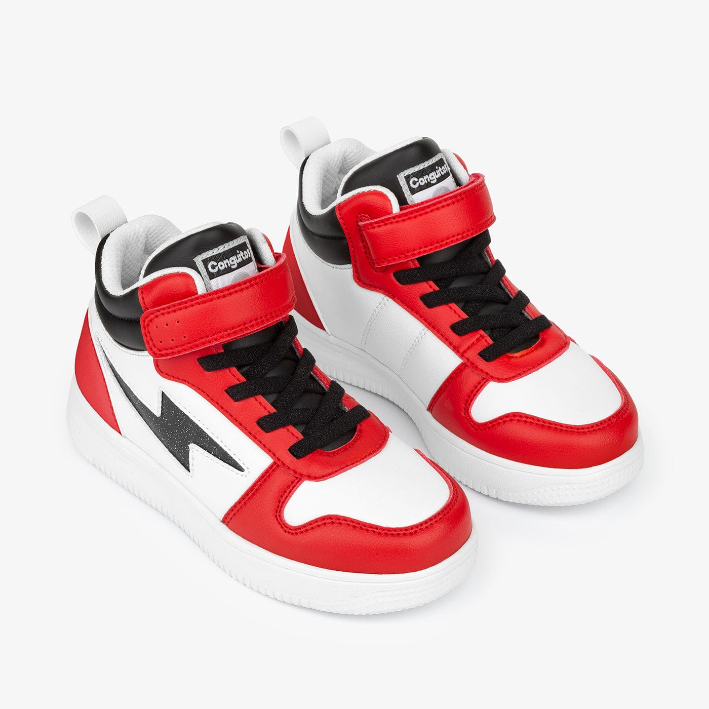 CONGUITOS Shoes Unisex Red With Lights Hi-Top Sneakers Napa