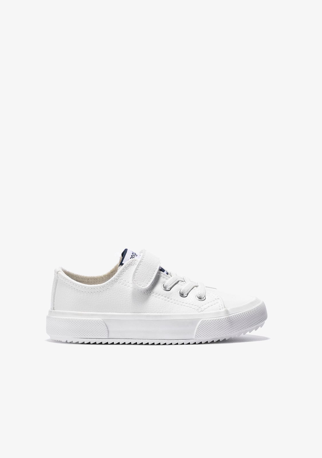 CONGUITOS Shoes Unisex White Adherent Strip Sneakers Micronapa