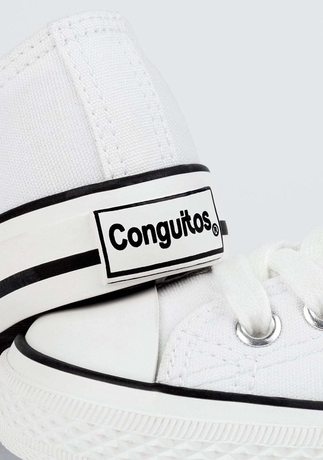 CONGUITOS Shoes Unisex White Canvas Sneakers