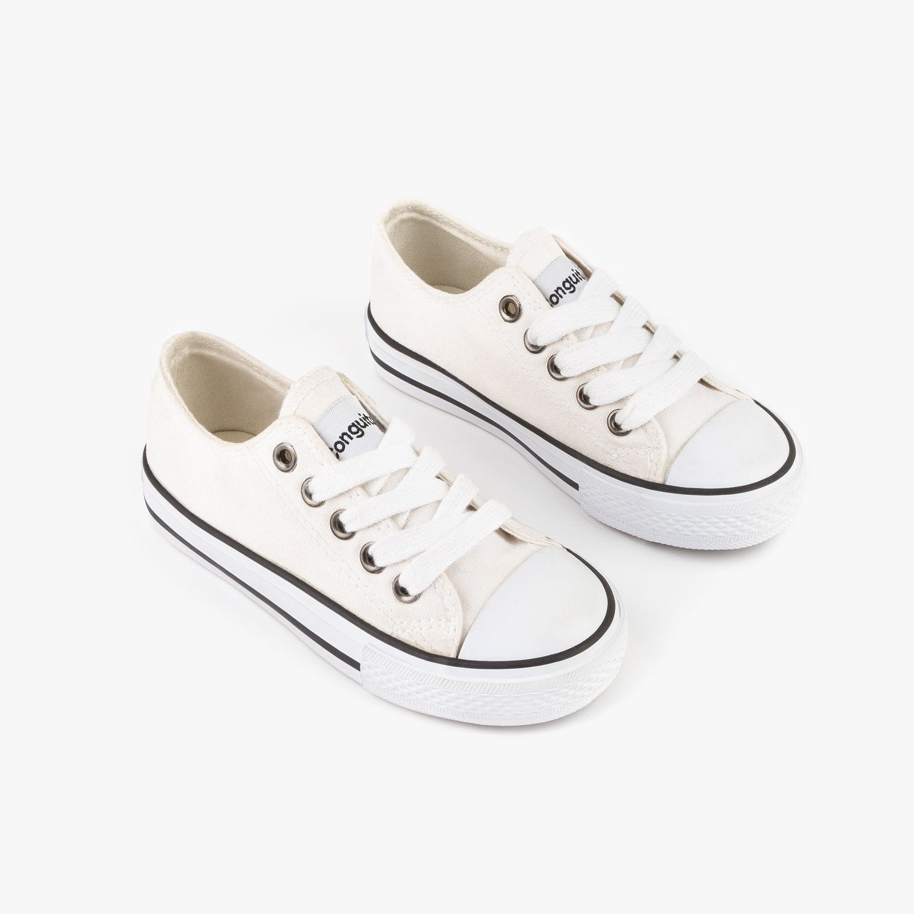 CONGUITOS Shoes Unisex White Canvas Sneakers