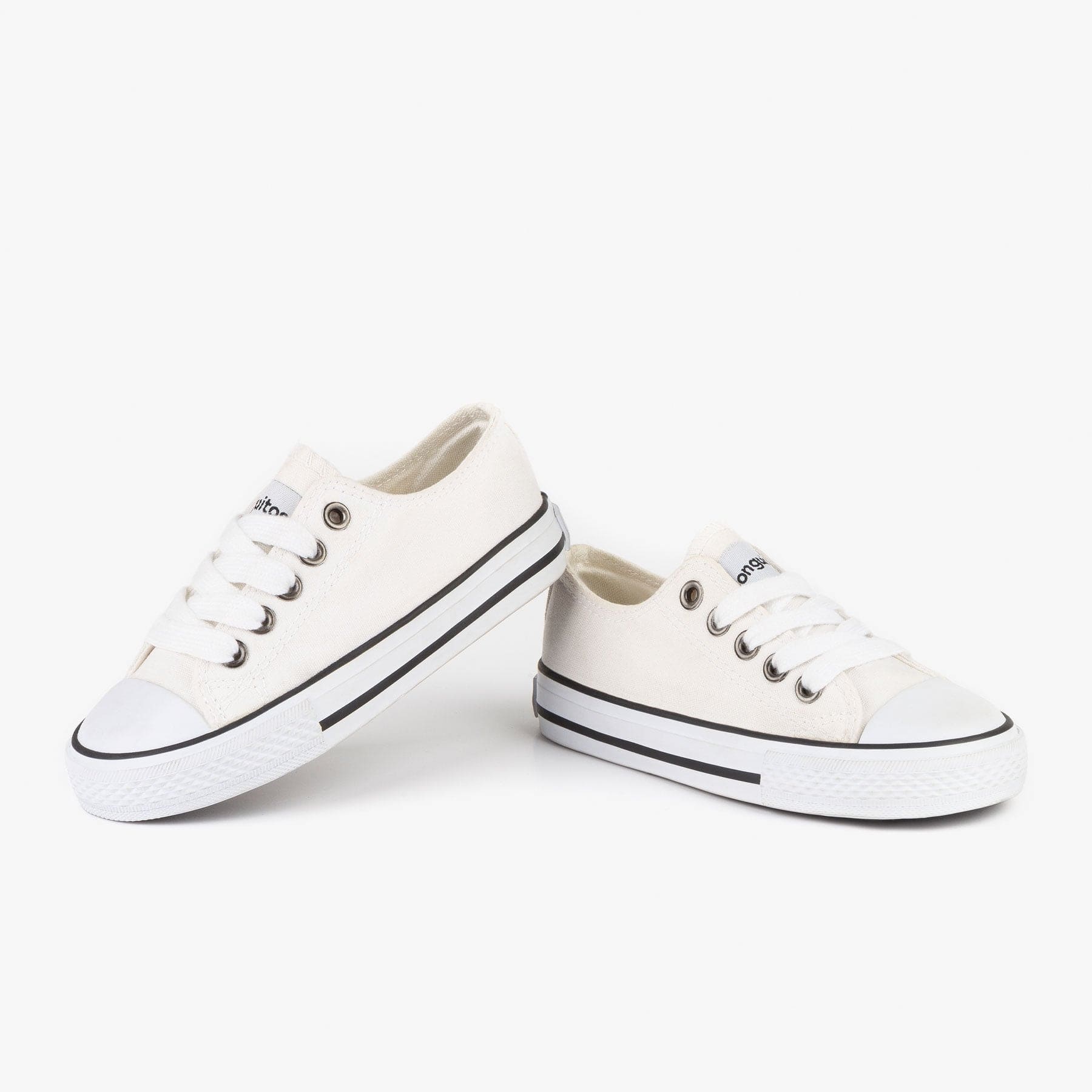 CONGUITOS Shoes Unisex White Canvas Sneakers