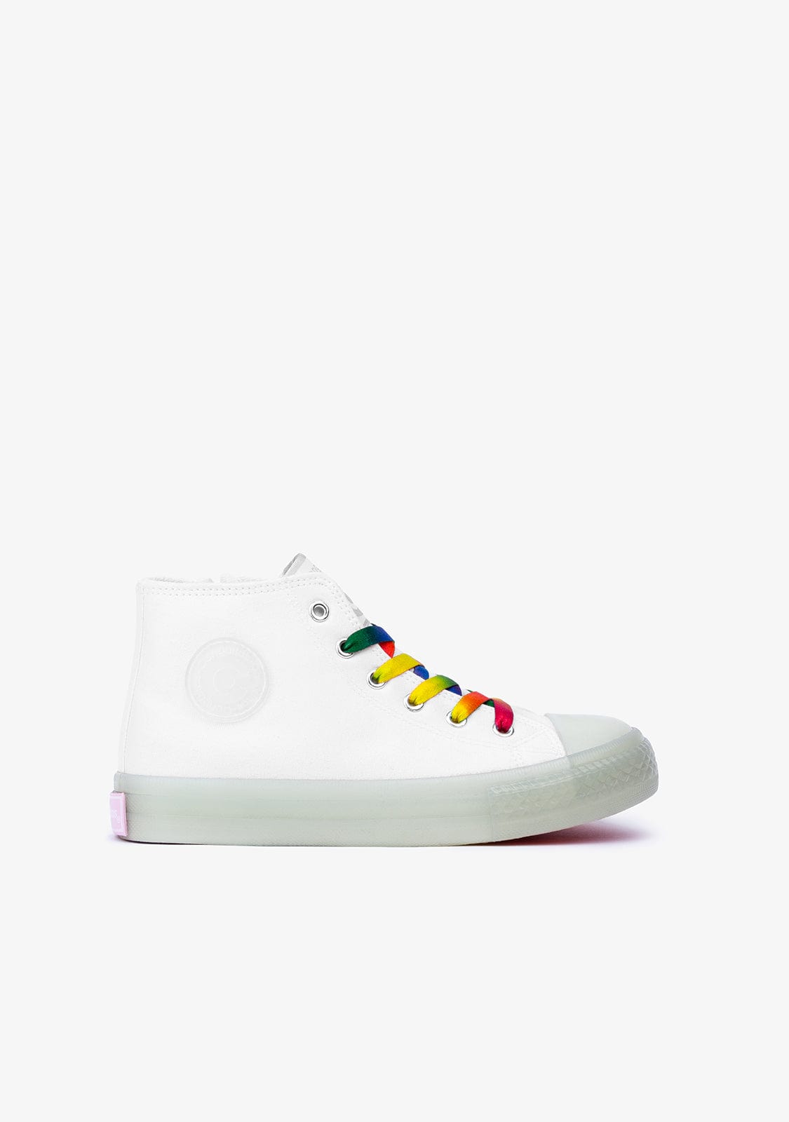 CONGUITOS Shoes Unisex White Cord With Lights Hi-Top Sneakers Canvas