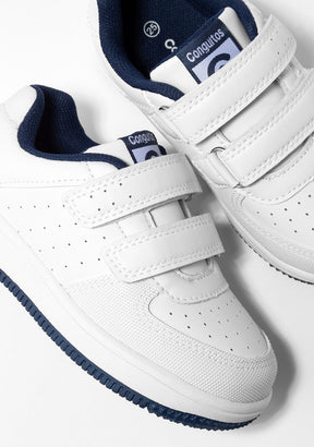 Conguitos Shoes Unisex White / Navy Trainers