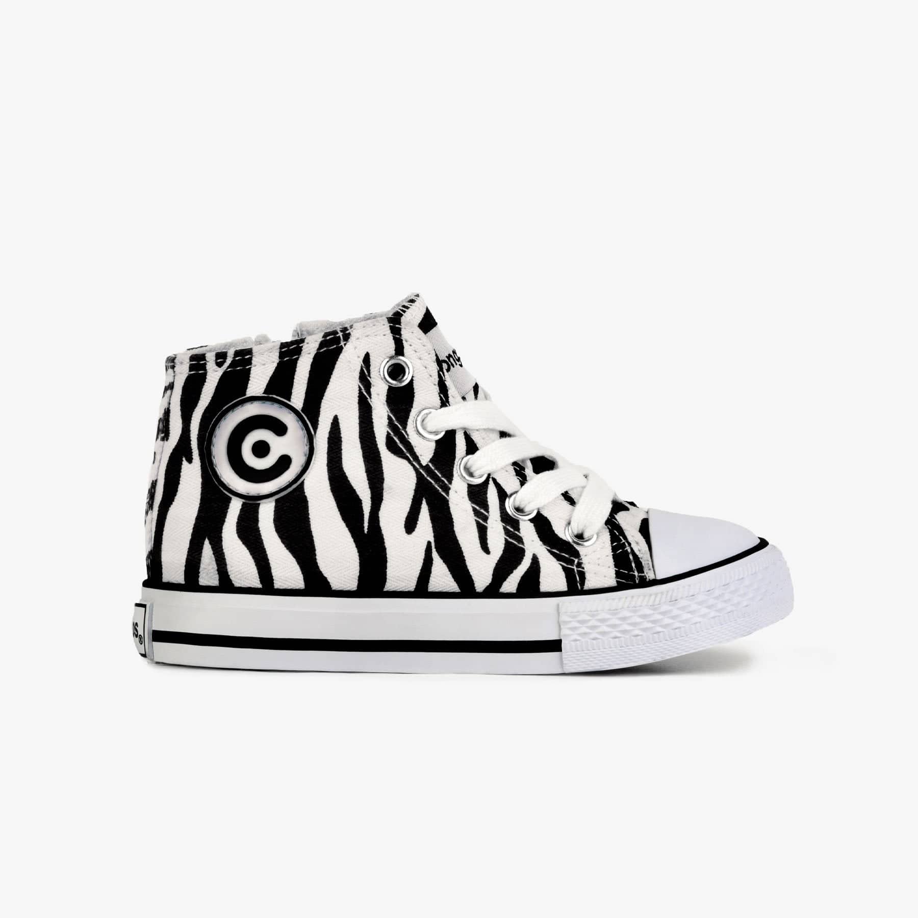 CONGUITOS Shoes Unisex Zebra Canvas Boots