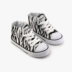 CONGUITOS Shoes Unisex Zebra Canvas Boots