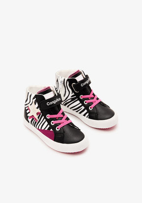 CONGUITOS Sneakers High Start Zebra Black