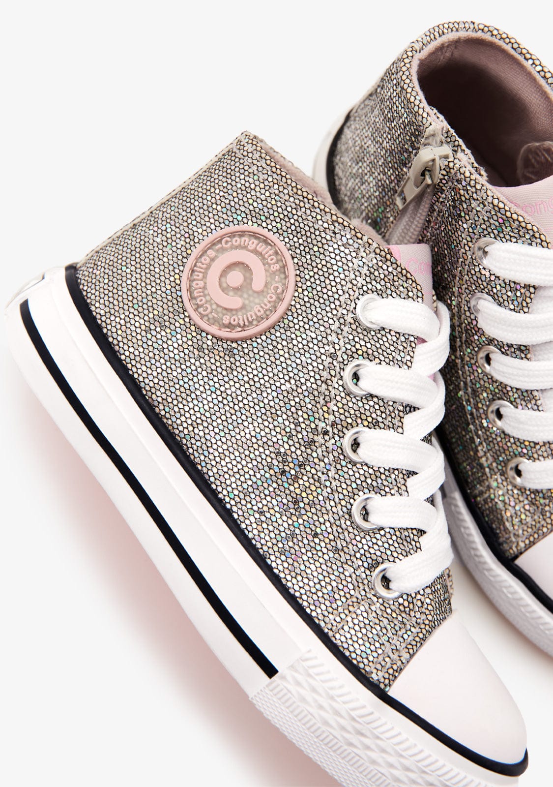 Conguitos SNEAKERS LOGO GLITTER PEWTER