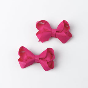 CONGUITOS TEXTIL ACCESORIOS Baby's Fuchsia Bow Hairpin Set