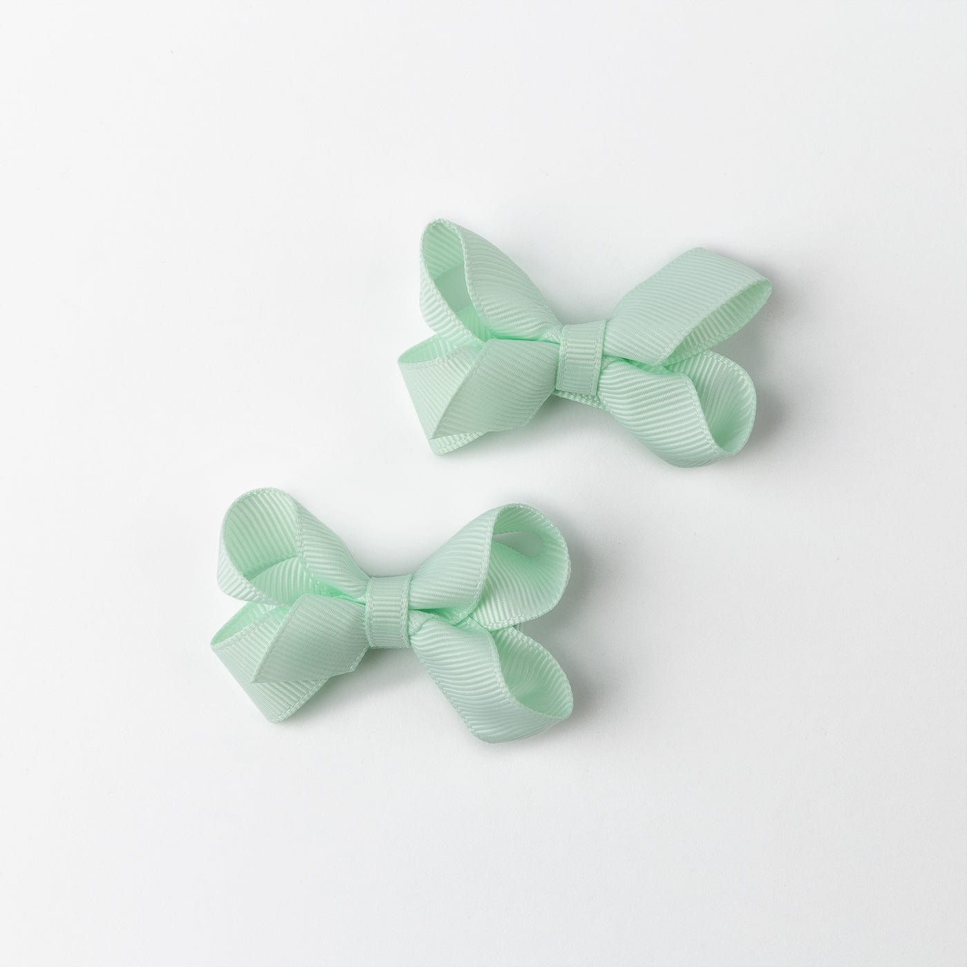 CONGUITOS TEXTIL ACCESORIOS Baby's Light Green Bow Hairpin Set