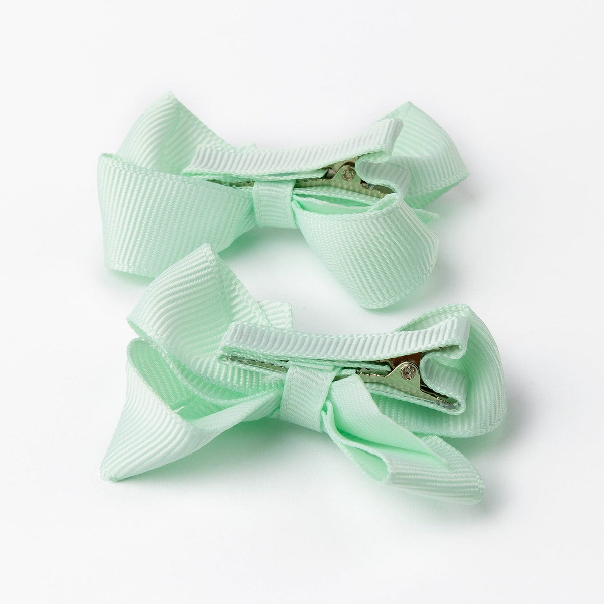 CONGUITOS TEXTIL ACCESORIOS Baby's Light Green Bow Hairpin Set