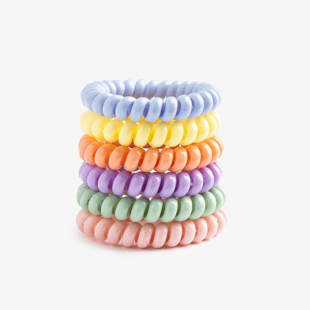 CONGUITOS TEXTIL ACCESORIOS Pastel Spiral Hair Tie Set