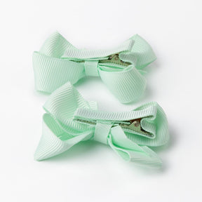 CONGUITOS TEXTIL Accessories Baby's Light Green Bow Hairpin Set