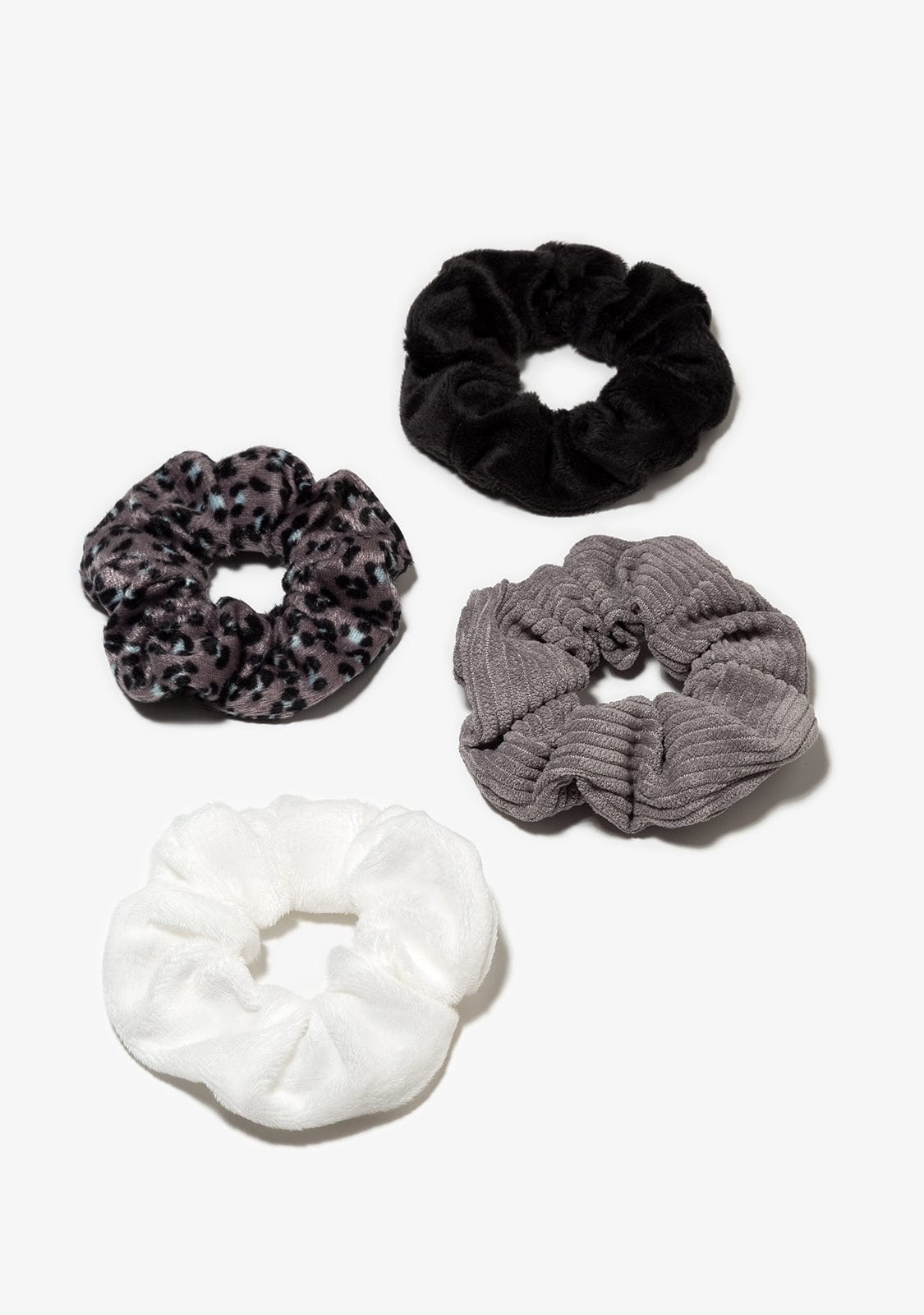 CONGUITOS TEXTIL Accessories Black Fur Set Scrunchies