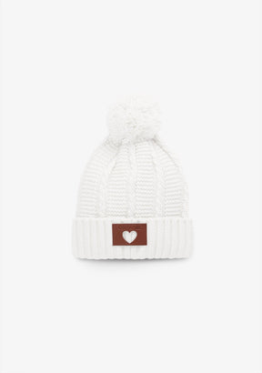 CONGUITOS TEXTIL Accessories Girl's Beige Pompon Beanie