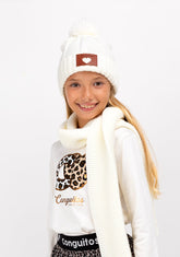 CONGUITOS TEXTIL Accessories Girl's Beige Pompon Beanie