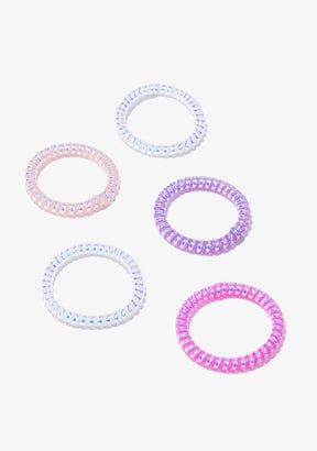 CONGUITOS TEXTIL Accessories Glass Spiral Hair Pink Set