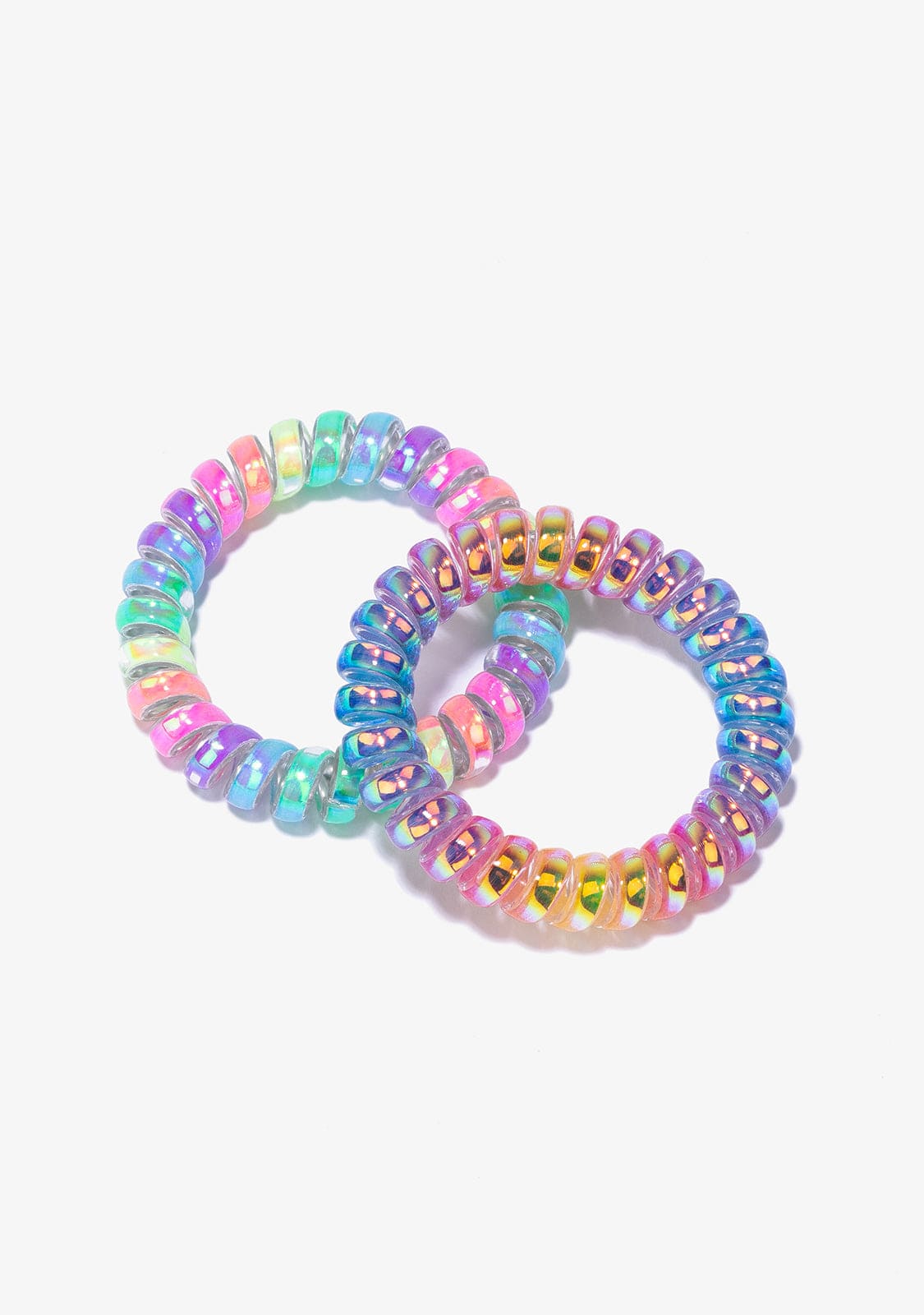 CONGUITOS TEXTIL Accessories Glass Spiral Hair Rainbow Set