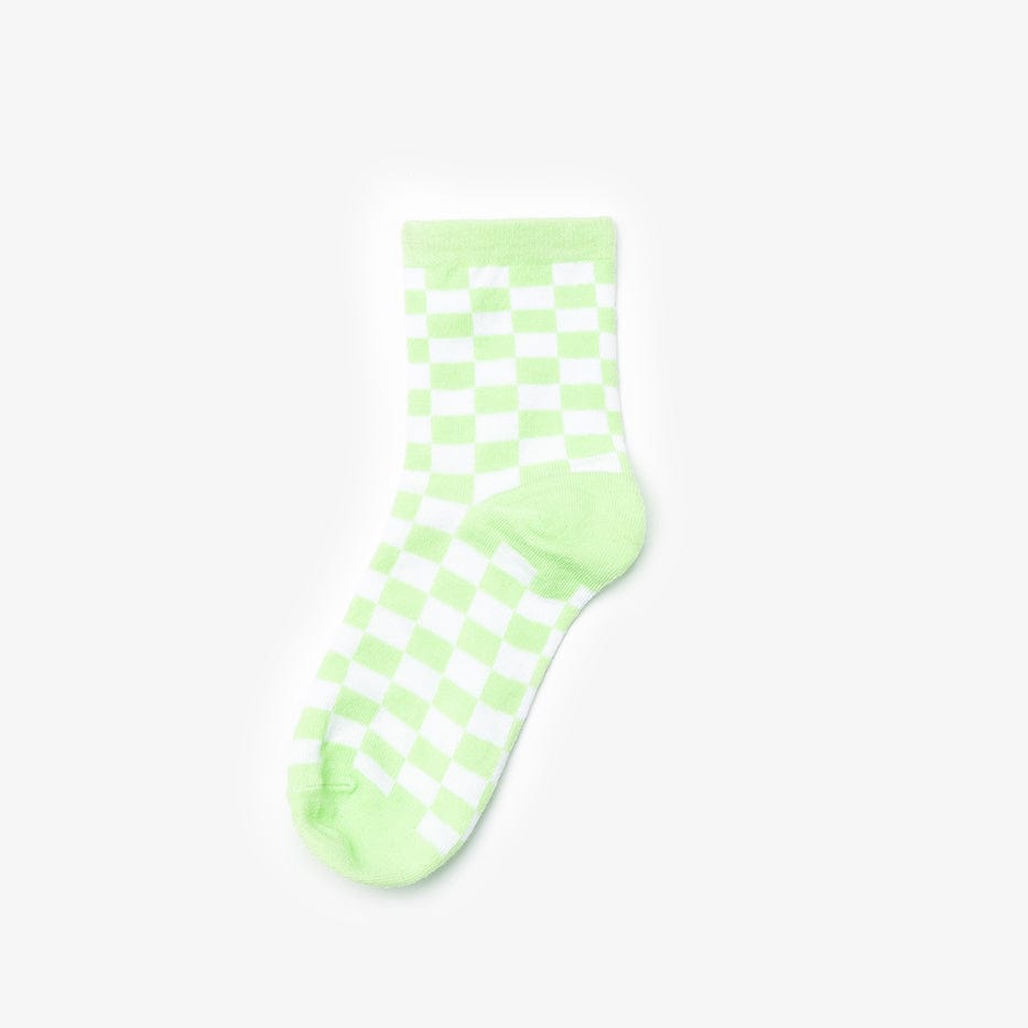 CONGUITOS TEXTIL Accessories Green Checkerboard Design Sock