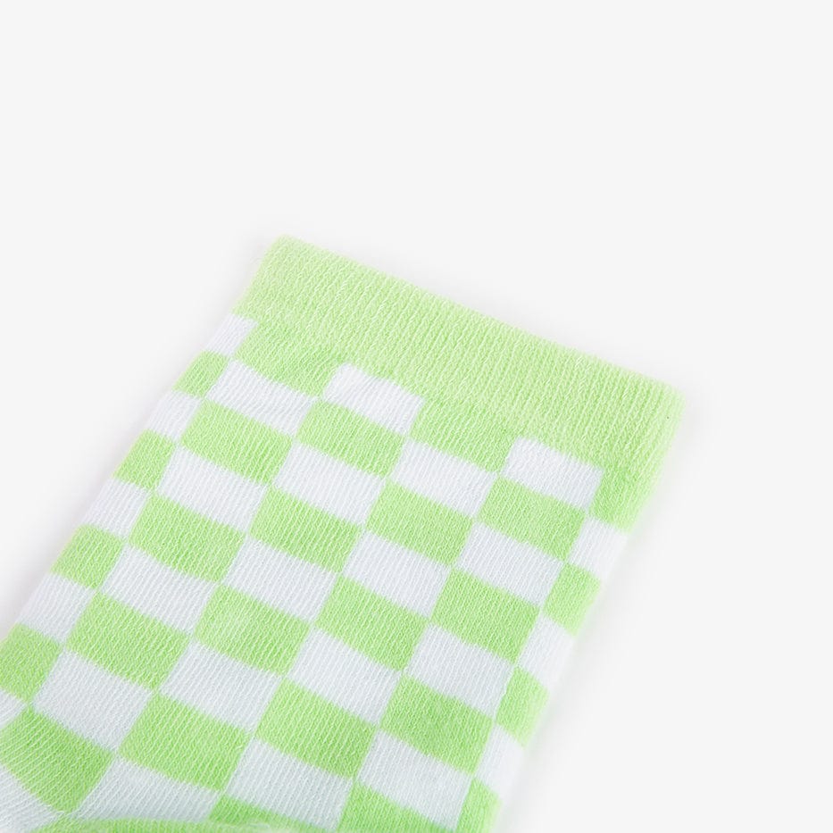 CONGUITOS TEXTIL Accessories Green Checkerboard Design Sock