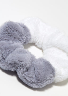 CONGUITOS TEXTIL Accessories Grey Fur Scrunchies