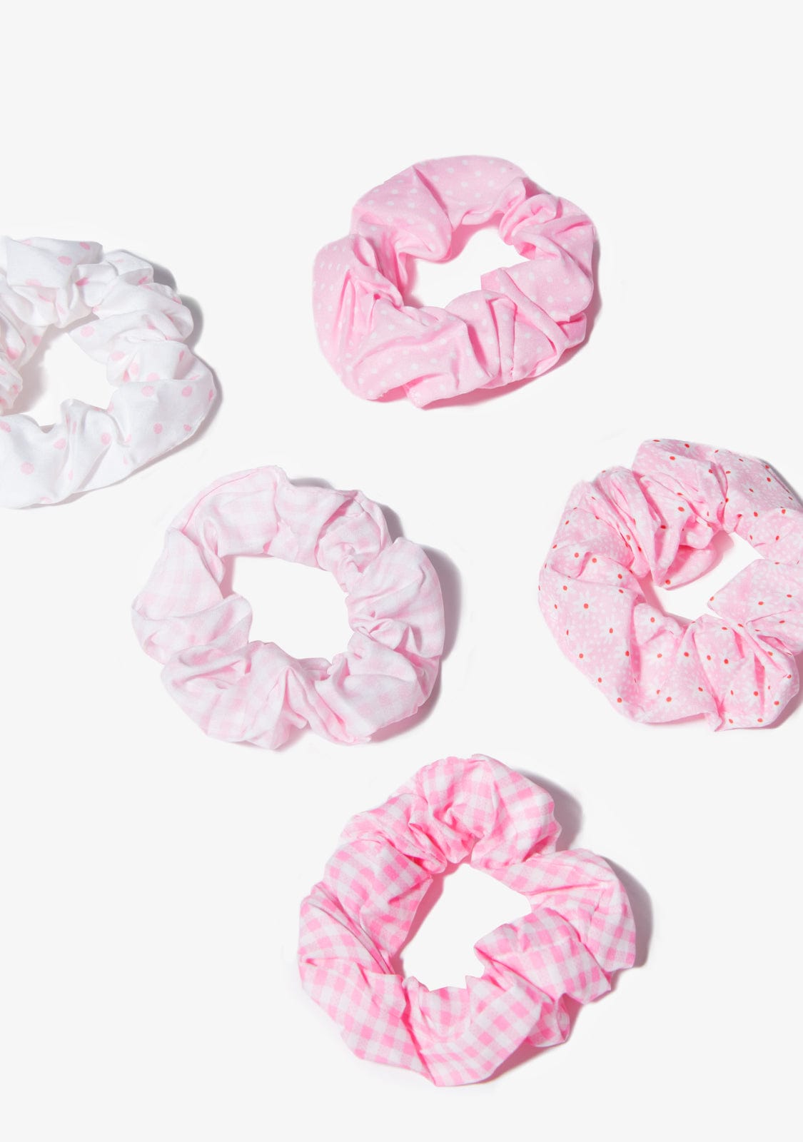 CONGUITOS TEXTIL Accessories Pink Multi Scrunchies Set
