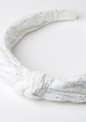 CONGUITOS TEXTIL Accessories White Embroidery Hairband