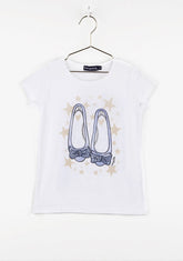 CONGUITOS TEXTIL Clothing Girl's "Ballerinas" Light Blue T-shirt