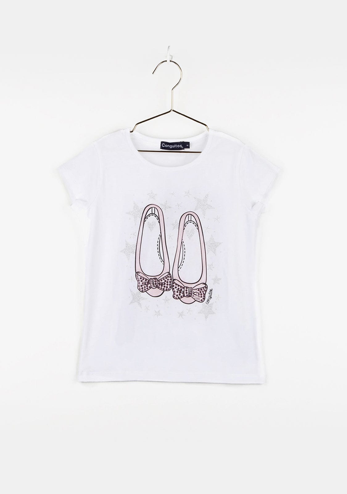 CONGUITOS TEXTIL Clothing Girl's "Ballerinas" Pink T-shirt