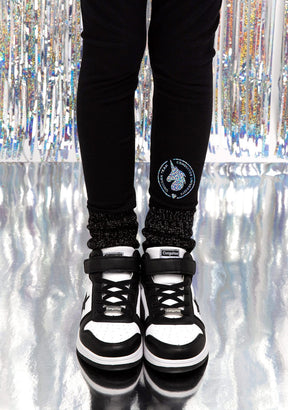 CONGUITOS TEXTIL Clothing Girl's Black Cotton Leggings