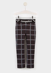 CONGUITOS TEXTIL Clothing Girl's Black Squares Leggings