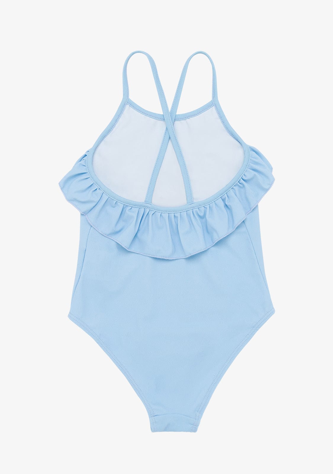 CONGUITOS TEXTIL Clothing Girl's Bluish Ruffled Swimsuit
