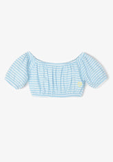 CONGUITOS TEXTIL Clothing Girl's Bluish Striped Top