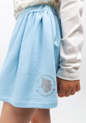 CONGUITOS TEXTIL Clothing Girl's Bluish Unicorn Skirt